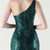 In Stock:Ship in 48 Hours Elegant Mermaid Sequins One Shoulder Beading Party Dress