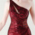 In Stock:Ship in 48 Hours Gorgeous Burgundy Mermaid Sequins One Shoulder Beading Party Dress