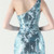 In Stock:Ship in 48 Hours Sky Blue Mermaid Sequins One Shoulder Beading Party Dress