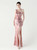 In Stock:Ship in 48 Hours Pink Mermaid Sequins One Shoulder Beading Party Dress