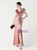 In Stock:Ship in 48 Hours Stunning Pink Sequins Split Beading Party Dress