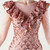 In Stock:Ship in 48 Hours Stunning Pink Sequins Split Beading Party Dress