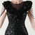 In Stock:Ship in 48 Hours Black Sequins Split Beading Party Dress