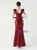 In Stock:Ship in 48 Hours Fancy Burgundy Sequins Split Beading Party Dress