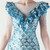 In Stock:Ship in 48 Hours Hot Sale Sky Blue Sequins Split Beading Party Dress