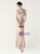 In Stock:Ship in 48 Hours Best Apricot Silver Sequins V-neck Beading Party Dress