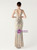 In Stock:Ship in 48 Hours Best Apricot Silver Sequins V-neck Beading Party Dress