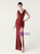 In Stock:Ship in 48 Hours Unique Burgundy Sequins V-neck Beading Party Dress