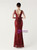 In Stock:Ship in 48 Hours Unique Burgundy Sequins V-neck Beading Party Dress