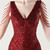In Stock:Ship in 48 Hours Unique Burgundy Sequins V-neck Beading Party Dress