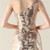 In Stock:Ship in 48 Hours Gold One Shoulder Sequins Split Beading Party Dress