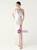 In Stock:Ship in 48 Hours White One Shoulder Sequins Split Beading Party Dress