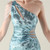 In Stock:Ship in 48 Hours Sky Blue One Shoulder Sequins Split Beading Party Dress