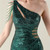 In Stock:Ship in 48 Hours Green One Shoulder Sequins Split Beading Party Dress