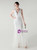 In Stock:Ship in 48 Hours White Tulle Sequins V-neck Party Dress