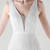 In Stock:Ship in 48 Hours White Tulle Sequins V-neck Party Dress