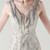 In Stock:Ship in 48 Hours Apricot Silver Tulle Sequins V-neck Party Dress
