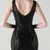 In Stock:Ship in 48 Hours Black Tulle Sequins V-neck Party Dress
