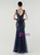 In Stock:Ship in 48 Hours Navy Blue Tulle Sequins V-neck Party Dress