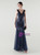 In Stock:Ship in 48 Hours Navy Blue Tulle Sequins V-neck Party Dress
