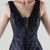 In Stock:Ship in 48 Hours Navy Blue Tulle Sequins V-neck Party Dress