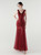In Stock:Ship in 48 Hours Burgundy Tulle Sequins V-neck Party Dress
