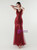 In Stock:Ship in 48 Hours Burgundy Tulle Sequins V-neck Party Dress
