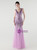 In Stock:Ship in 48 Hours Lavender Tulle Sequins V-neck Party Dress