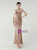 In Stock:Ship in 48 Hours Gold Sequins One Shoulder Split Beading Party Dress