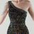 In Stock:Ship in 48 Hours Black Sequins One Shoulder Split Beading Party Dress