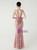 In Stock:Ship in 48 Hours Pink Straps Burgundy Sequins Beading Party Dress
