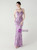 In Stock:Ship in 48 Hours Lavender Straps Sequins Party Dress