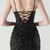 In Stock:Ship in 48 Hours Fashion Black Straps Sequins Party Dress