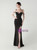 In Stock:Ship in 48 Hours Elegance Black Straps Split Beading Party Dress