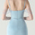 In Stock:Ship in 48 Hours Sky Blue Straps Split Beading Party Dress