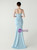 In Stock:Ship in 48 Hours Sky Blue Straps Split Beading Party Dress
