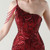 In Stock:Ship in 48 Hours Cheap Burgundy One Shoulder Sequins Party Dress