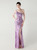 In Stock:Ship in 48 Hours Purple One Shoulder Sequins Party Dress