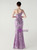 In Stock:Ship in 48 Hours Purple One Shoulder Sequins Party Dress