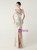In Stock:Ship in 48 Hours Apricot Silver One Shoulder Sequins Party Dress