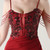 In Stock:Ship in 48 Hours Burgundy Mermaid Appliques Party Dress