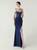 In Stock:Ship in 48 Hours Navy Blue Mermaid Appliques Party Dress