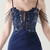 In Stock:Ship in 48 Hours Navy Blue Mermaid Appliques Party Dress