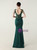 In Stock:Ship in 48 Hours Elegant Green V-neck Lace Beading Party Dress