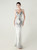 In Stock:Ship in 48 Hours Silver White Sequins Beading Party Dress