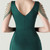 In Stock:Ship in 48 Hours Sexy Green V-neck Appliques Party Dress