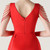 In Stock:Ship in 48 Hours Fashion Red V-neck Appliques Party Dress