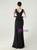 In Stock:Ship in 48 Hours Impressive Black V-neck Appliques Party Dress