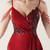 In Stock:Ship in 48 Hours Burgundy Straps Sequins Beading Party Dress