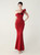 In Stock:Ship in 48 Hours Noble Burgundy One Shoulder Beading Party Dress